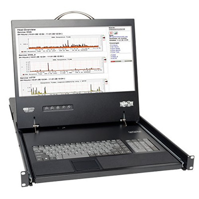 TRIPP LITE B070-016-19-IP2 NETCOMMANDER 16-PORT CAT5 1U RACK-MOUNT CONSOLE KVM SWITCH, 2+1 USERS, 19 IN. LC