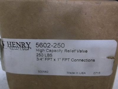 Henry Technologies 5602-250 "3/4""x 1""FPT