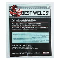 BEST WELDS 901-932-442 BW-4-1/2X5-1/4 POLYC ARBONATE SAFETY PLATE