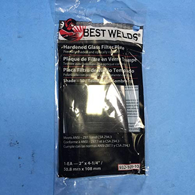 BEST WELDS 901-932-105-10 BW-2X4-1/4 #10 GLASS  FILTER PLATE