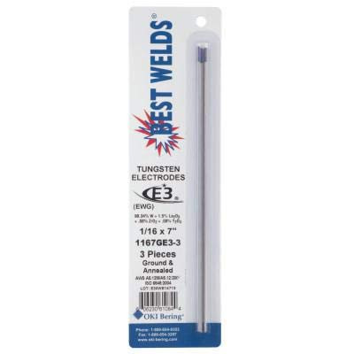 BEST WELDS 900-1167GE3-3 1/16X7X3PK GROUND E3 ELECTRODE