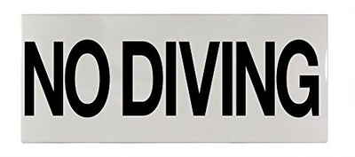 UNITED AQUA GROUP C621700 TILE NO-DIVE 6"X12" BLACK TEXT SINGLE 6X12 TILE NON-SKID