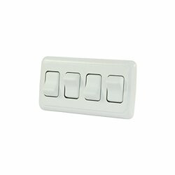 JR PRODUCTS342-12331 QUAD RCKR SW ASS/W/BEZEL WHITE