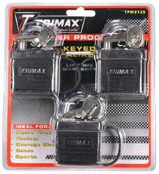 TRIMAX LOCKS255-TPW3125 3-PACKKEYED ALIKESOLID STEEL