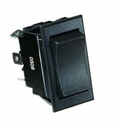 RV DESIGNER350-S225 SWITCH-ROCKER 20A 6-TERM BLACK
