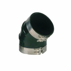 TRIDENT HOSE606-TRL845SS TRI RUBBER 45D ELBOW/CLAMPS 8