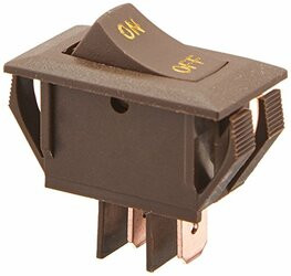 RV DESIGNER350-S273 SWITCH-ROCKR 10A BRN GOLD-TEXT