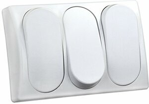 JR PRODUCTS342-13595 MOD. SPST ON/OFF TRIPLE SW WHT