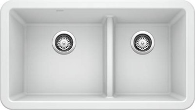 33 APN SGL BOWL W/ LOW DIVIDE WHIT                                                                                                                B402324