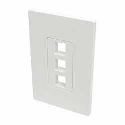 Tripp Lite N080103 Single-Gang 3-Port Wall Plate Keystone Cat5/6 USB HDMI Dport RCA