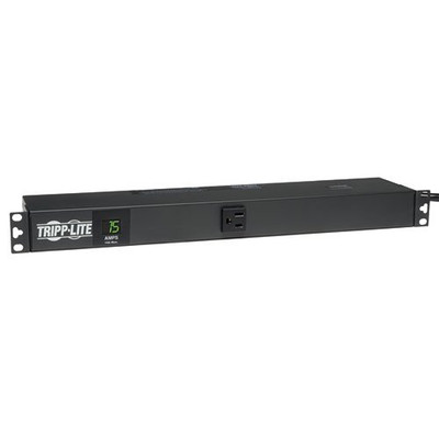 Tripp Lite PDUMH15-6 Metered PDU, 15A, 13 Outlets (5-15R), 120V, 5-15P, 100-127V Input, 6 ft. Cord, 1U Rack-Mount Power ()