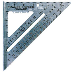 SWANSON TOOLS 698-S0101 DIE CAST ALUMINUM SPEEDSQUARE W/BLACK GRA