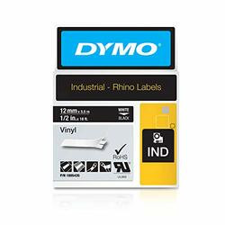 Dymo 784-1805435 RHINO 1/2 BLACK VINYL (WHITE PRINT)