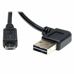TRIPP LITE UR050-003-RA UNIVERSAL REVERSIBLE USB 2.0 HI-SPEED CABLE (REVERSIBLE RIGHT / LEFT ANGLE A TO