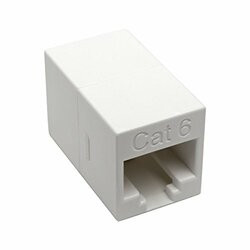 TRIPP LITE N234-001-WH CAT6 STRAIGHT-THROUGH MODULAR COMPACT IN-LINE COUPLER (RJ45 F/F), WHITE, TAA
