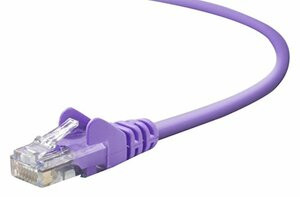 BELKIN COMPONENTS A3L791-25-PUR-S 25FT CAT5E SNAGLESS PATCH CABLE, UTP, PURPLE PVC JACKET, 24AWG, T568B, 50 MICRON