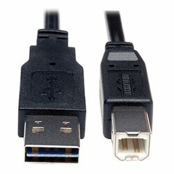 TRIPP LITE UR022-010 UNIVERSAL REVERSIBLE USB 2.0 HI-SPEED CABLE (REVERSIBLE A TO B M/M) 10-FT.