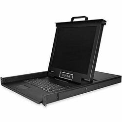 STARTECH.COM RKCONS1708K RACK-MOUNT KVM CONSOLE CONNECT UP TO 8 SERVERS - FEATURES LCD MONITOR, BUILT-IN