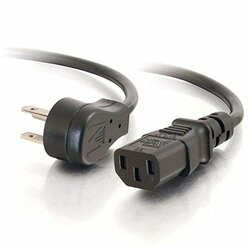 C2G 27901 3FT 18 AWG UNIVERSAL FLAT PANEL POWER CORD (NEMA 5-15P TO IEC320C13) (TAA COMPLI
