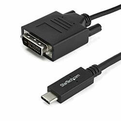 STARTECH.COM CDP2DVIMM1MB 3.3 FT. / 1 M USB C TO DVI CABLE AND ADAPTER IN ONE - 1920 X 1200 DVI CABLE - BL