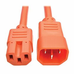 TRIPP LITE P018-006-AOR HEAVY-DUTY COMPUTER POWER CORD, 15A, 14 AWG (IEC-320-C14 TO IEC-320-C15), ORANGE