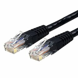 STARTECH.COM C6PATCH10BK 10FT BLACK CAT6 ETHERNET CABLE DELIVERS MULTI GIGABIT 1/2.5/5GBPS & 10GBPS UP TO