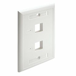 TRIPP LITE N042-001-WH 2-PORT WHITE KEYSTONE FACEPLATE FOR N238 JACKS