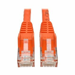 TRIPP LITE N201-015-OR CAT6 GIGABIT SNAGLESS MOLDED UTP PATCH CABLE (RJ45 M/M), ORANGE, 15 FT.