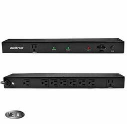 WELTRON WSP-900RM 1RU 9 OUTLET RACK MOUNT POWER STRIP