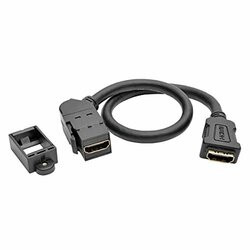 TRIPP LITE P164-001-KPA-BK 1FT HDMI COUPLER KEYSTONE PANEL MOUNT ANGLED F/F BLACK 1FT