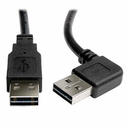 TRIPP LITE UR020-003-RA UNIVERSAL REVERSIBLE USB 2.0 HI-SPEED CABLE (RIGHT / LEFT ANGLE REVERSIBLE A TO