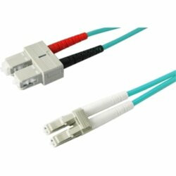ADD-ON ADD-SC-LC-1M5OM3 THIS IS A 1M LC (MALE) TO SC (MALE) AQUA DUPLEX RISER-RATED FIBER PATCH CABLE. A