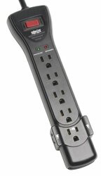 TRIPP LITE SUPER7B SURGE PROTECTOR POWER STRIP 120V 7 OUTLET 7FEET  CORD 2160 JOULES BLACK