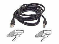 BELKIN COMPONENTS A3L791-03-BLK-S 3FT CAT5E SNAGLESS PATCH CABLE, UTP, BLACK PVC JACKET, 24AWG, T568B, 50 MICRON,
