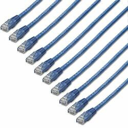 STARTECH.COM C6PATCH1BL10PK 1 FT. CAT6 ETHERNET CABLE  MULTIPACK MEETS ALL  ANSI/TIA-568-D CATEGORY 6 PATCH