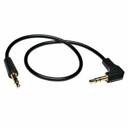 TRIPP LITE P312-006-RA 6FT MINI STEREO AUDIO CABLE WITH ONE RIGHT ANGLE PLUG 3.5MM M/M 6FT