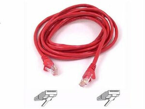 BELKIN COMPONENTS A3L980-10-RED-S 10FT CAT6 SNAGLESS PATCH CABLE, UTP, RED PVC JACKET, 23AWG, 50 MICRON, GOLD PLAT