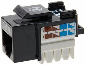 INTELLINET 210720 INTELLINET CAT6 KEYSTONE JACK  UTP, BLACK, PUNCH-DOWN