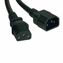 TRIPP LITE P004-003-13A 3FT COMPUTER POWER CORD EXTENSION CABLE C14 TO C13 13A 16AWG