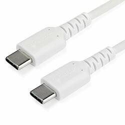 STARTECH.COM RUSB2CC1MW KEVLAR ARAMID FIBER SHELTERS DURABLE USB C TO USB C CHARGER CABLE FROM STRESS OF