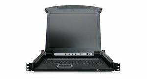 IOGEAR GCL1800 17  LCD COMBO CONSOLE.COMPUTER SELECTION VIA FRONT PANEL LED, OSD, AND HOTKEYS