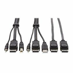 TRIPP LITE P783-006 DISPLAYPORT KVM CABLE KIT, 3 IN 1 - 4K DISPLAYPORT, USB, 3.5 MM AUDIO (3XM/3XM),