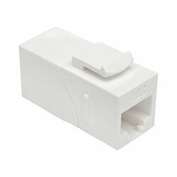 TRIPP LITE N235-001-WH-6AD CAT6A STRAIGHT THROUGH MODULAR IN LINE SNAP -IN COUPLER RJ45 F/F