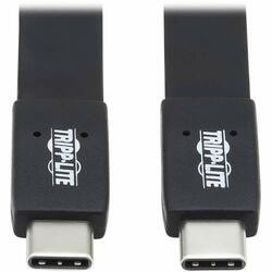 TRIPP LITE U420-003-G2-FL USB C CABLE FLAT USB 3.1 GEN2 10GBPS M/M THUNDERBOLT 3 BLACK 3FT
