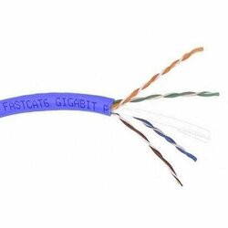 BELKIN COMPONENTS A7L704-500-BLU CAT6 SOLID BULK CABLE  4PR;24AWG; 500 BLUE
