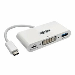 TRIPP LITE U444-06N-DU-C USB C TO DVI MULTIPORT VIDEO ADAPTER CONVERTER 1080P W/ USB-A HUB & USB-C PD CHA