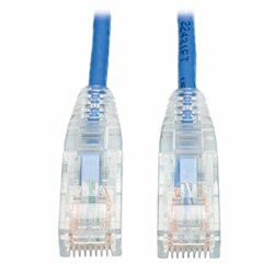 TRIPP LITE N201-S02-BL 2FT CAT6 GIGABIT SNAGLESS MOLDED SLIM UTP PATCH CABLE RJ45 M/M BLUE