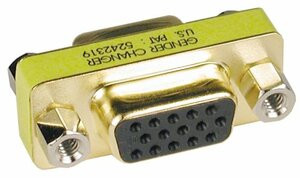 TRIPP LITE P160-000 COMPACT / SLIMLINE GOLD VGA VIDEO COUPLER GENDER CHANGER HD15 F/F