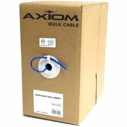 AXIOM C6BCS-W1000-AX AXIOM CAT6 23AWG 4-PAIR SOLID CONDUCTOR 550MHZ BULK CABLE SPOOL 1000FT (WHITE)