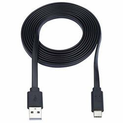 TRIPP LITE U038-003-FL USB-A TO USB-C FLAT CABLE - M/M, USB 2.0, THUNDERBOLT 3 COMPATIBLE, BLACK, 3 FT.